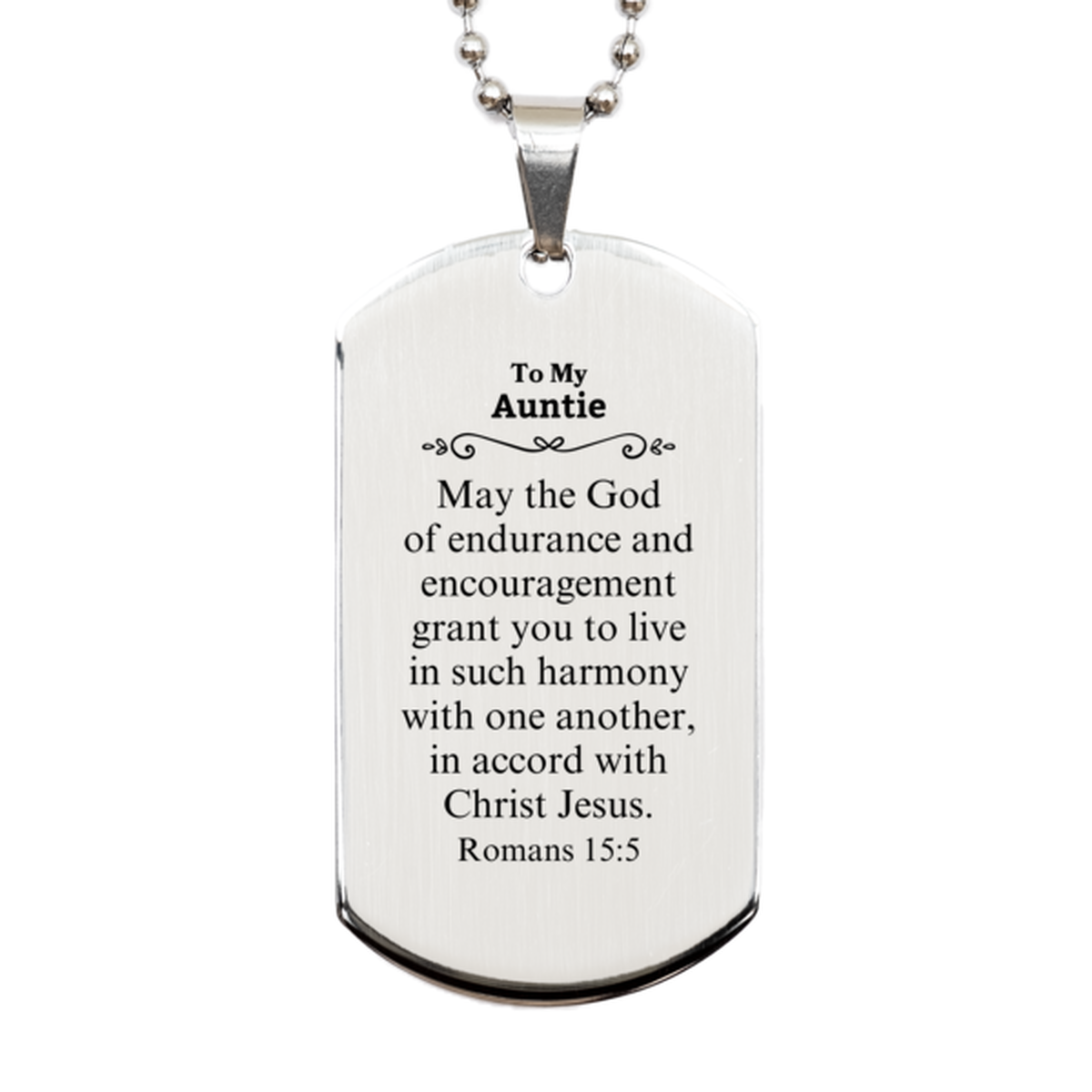 to my auntie gifts may the god of endurance bible verse scripture silver dog tag birthday confirmation gifts for auntie