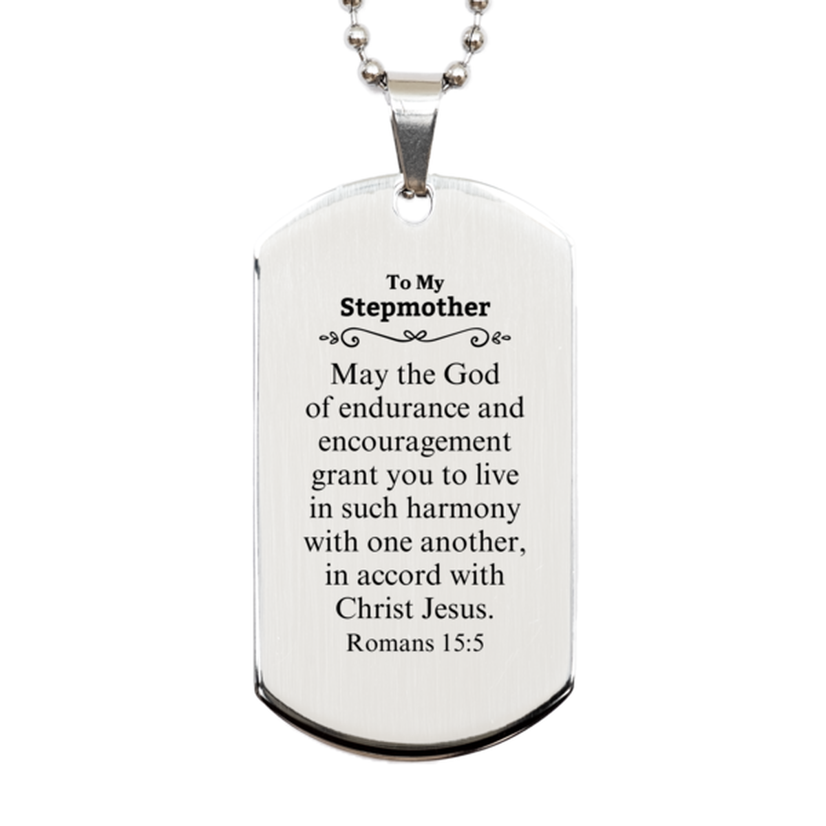 to my stepmother gifts may the god of endurance bible verse scripture silver dog tag birthday confirmation gifts for stepmother