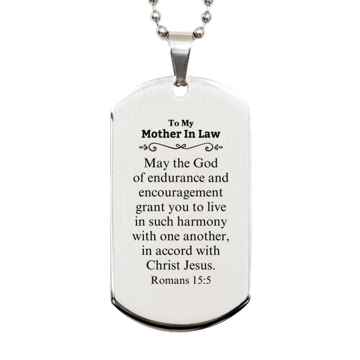 to my mother in law gifts may the god of endurance bible verse scripture silver dog tag birthday confirmation gifts for mother in law