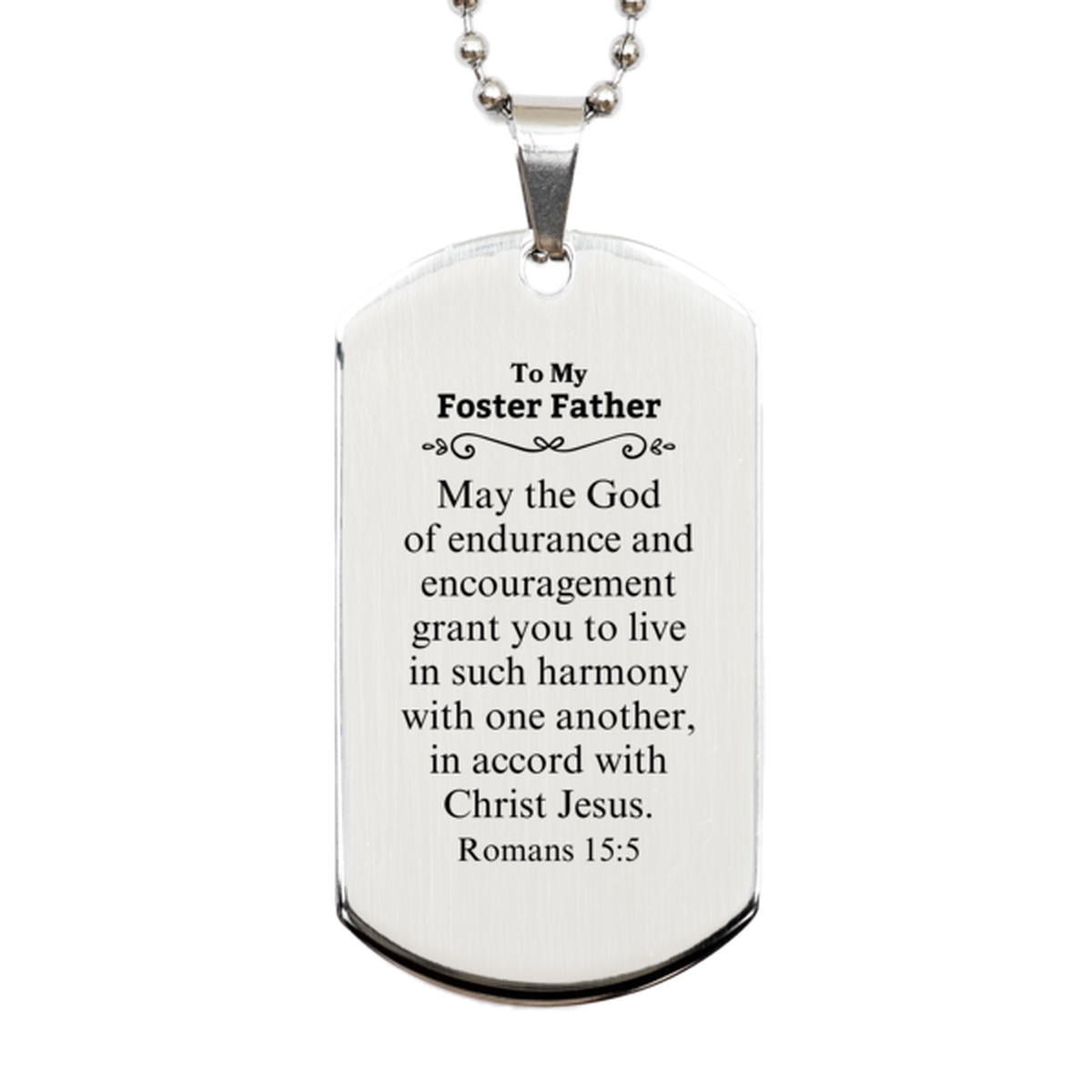 to my foster father gifts may the god of endurance bible verse scripture silver dog tag birthday confirmation gifts for foster father