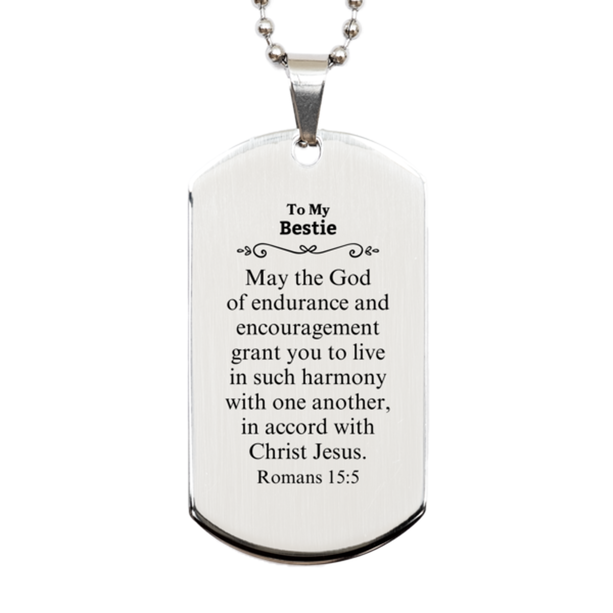 to my bestie gifts may the god of endurance bible verse scripture silver dog tag birthday confirmation gifts for bestie