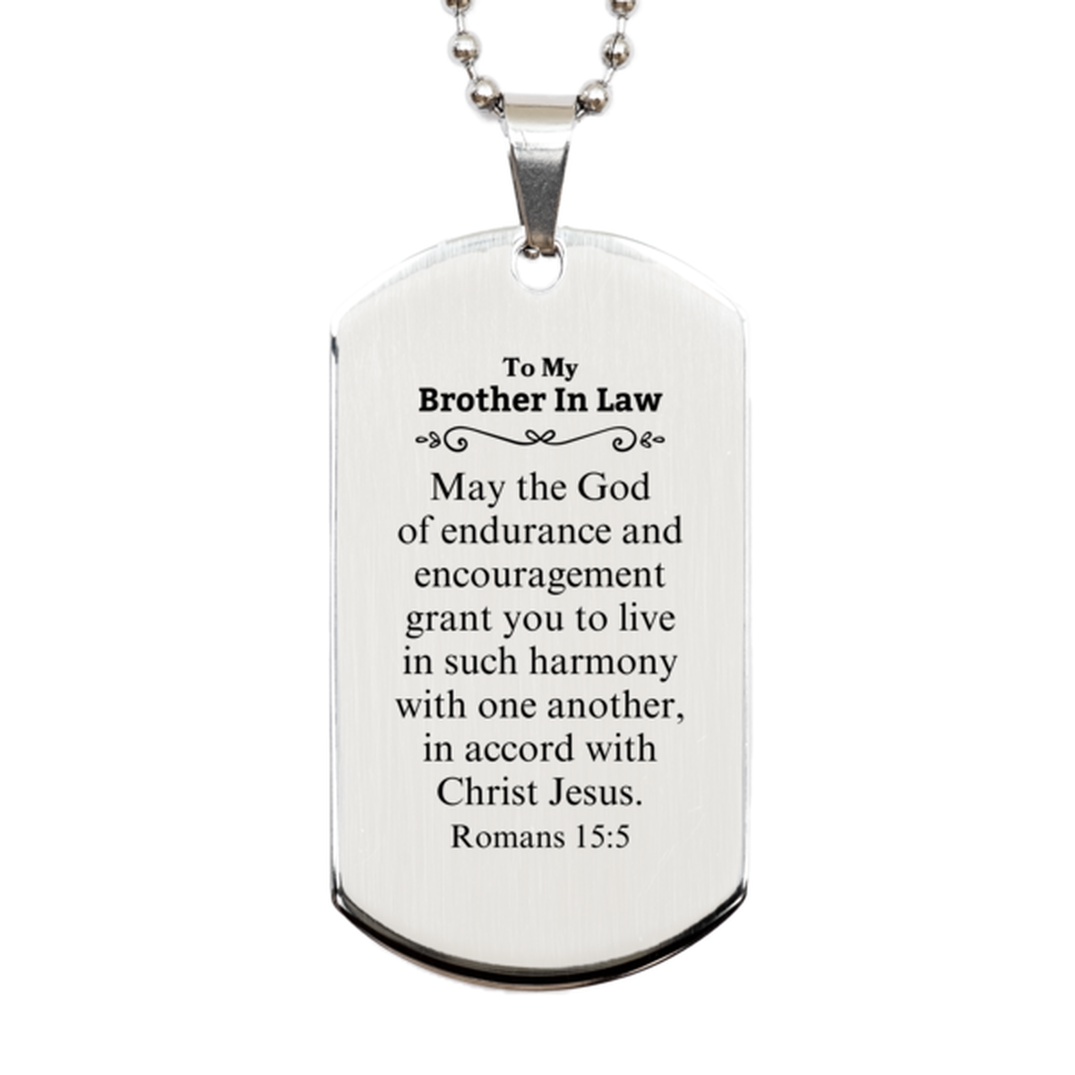 to my brother in law gifts may the god of endurance bible verse scripture silver dog tag birthday confirmation gifts for brother in law