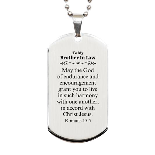 to my brother in law gifts may the god of endurance bible verse scripture silver dog tag birthday confirmation gifts for brother in law