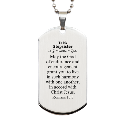 to my stepsister gifts may the god of endurance bible verse scripture silver dog tag birthday confirmation gifts for stepsister