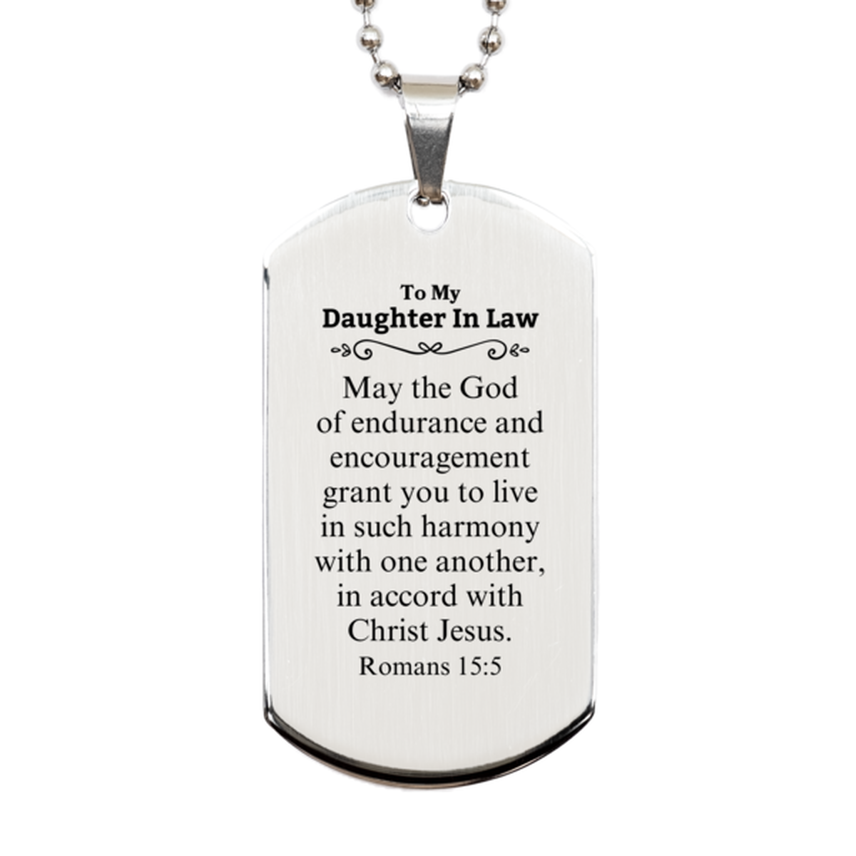 to my daughter in law gifts may the god of endurance bible verse scripture silver dog tag birthday confirmation gifts for daughter in law