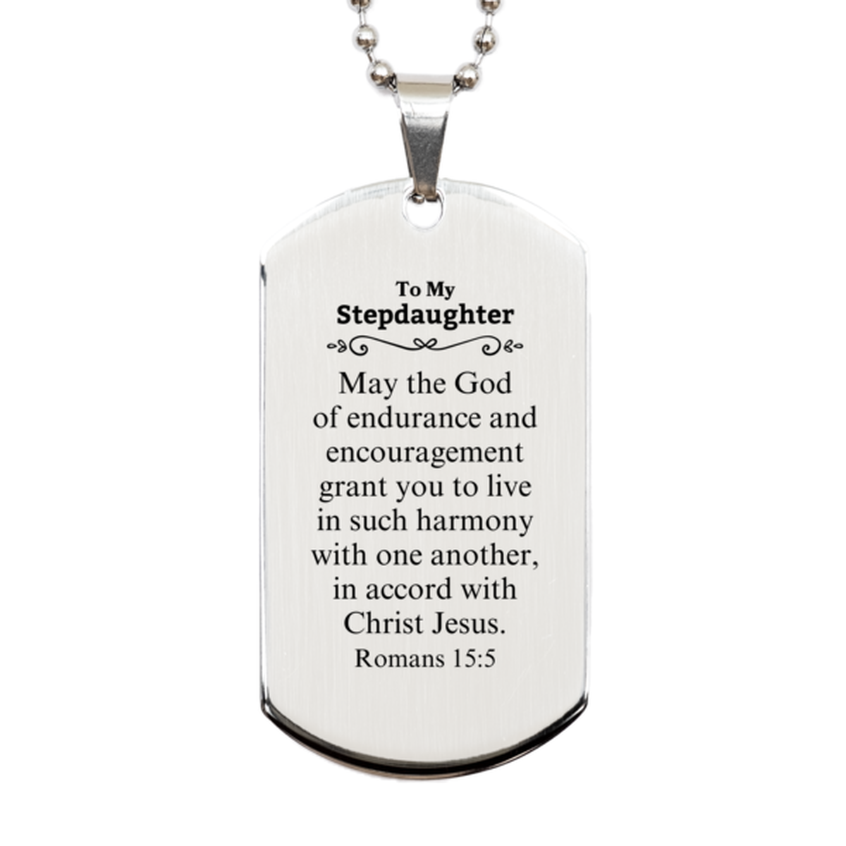 to my stepdaughter gifts may the god of endurance bible verse scripture silver dog tag birthday confirmation gifts for stepdaughter