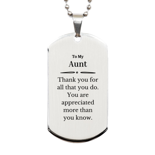 to my aunt thank you gifts you are appreciated more than you know appreciation silver dog tag for aunt birthday unique gifts for aunt