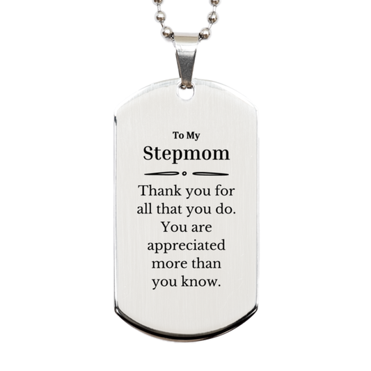 to my stepmom thank you gifts you are appreciated more than you know appreciation silver dog tag for stepmom birthday unique gifts for stepmom