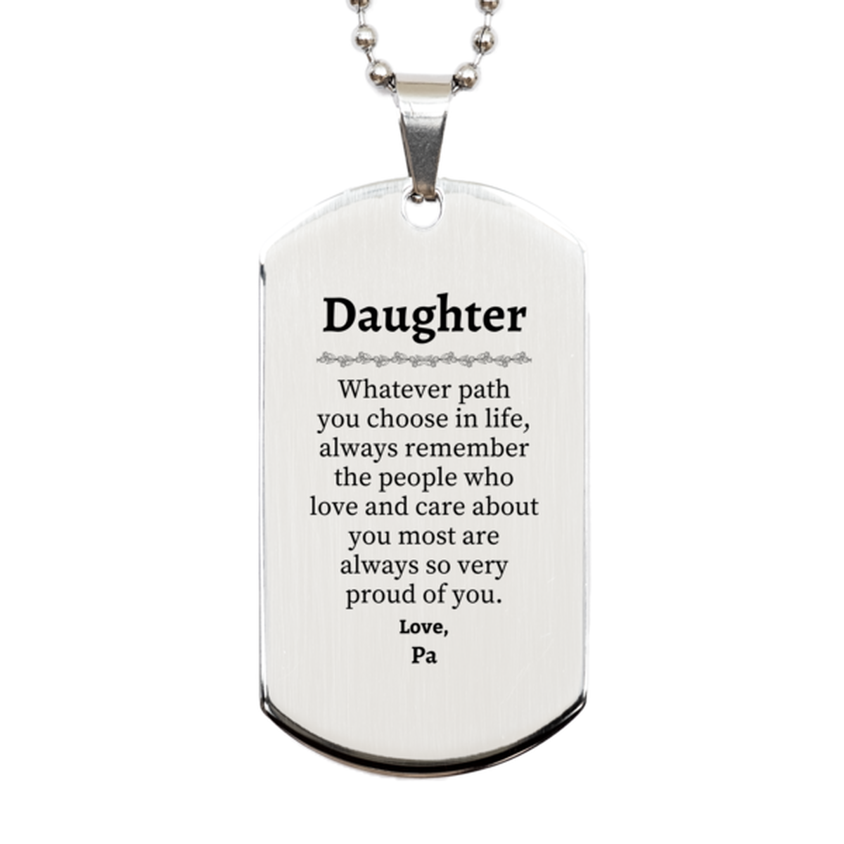 daughter silver dog tag always so very proud of you inspirational daughter birthday supporting gifts from pa