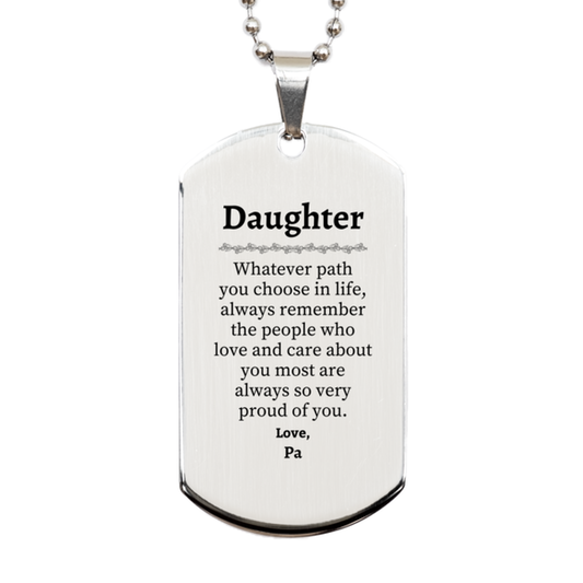 daughter silver dog tag always so very proud of you inspirational daughter birthday supporting gifts from pa