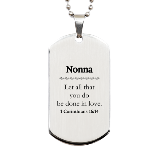 christian nonna gifts let all that you do be done in love bible verse scripture silver dog tag baptism confirmation gifts for nonna