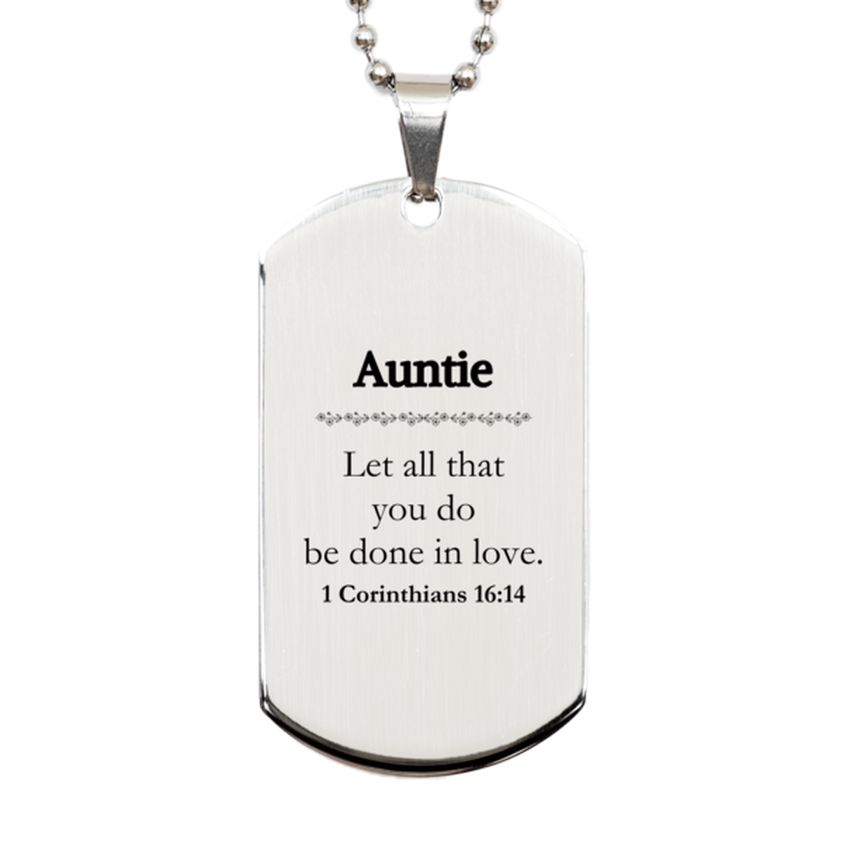 christian auntie gifts let all that you do be done in love bible verse scripture silver dog tag baptism confirmation gifts for auntie