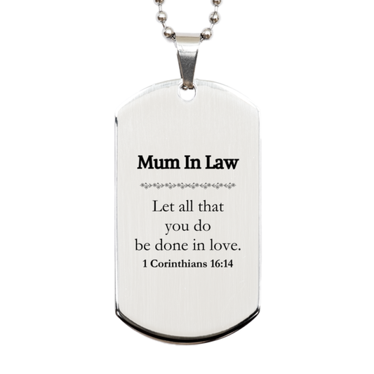 christian mum in law gifts let all that you do be done in love bible verse scripture silver dog tag baptism confirmation gifts for mum in law