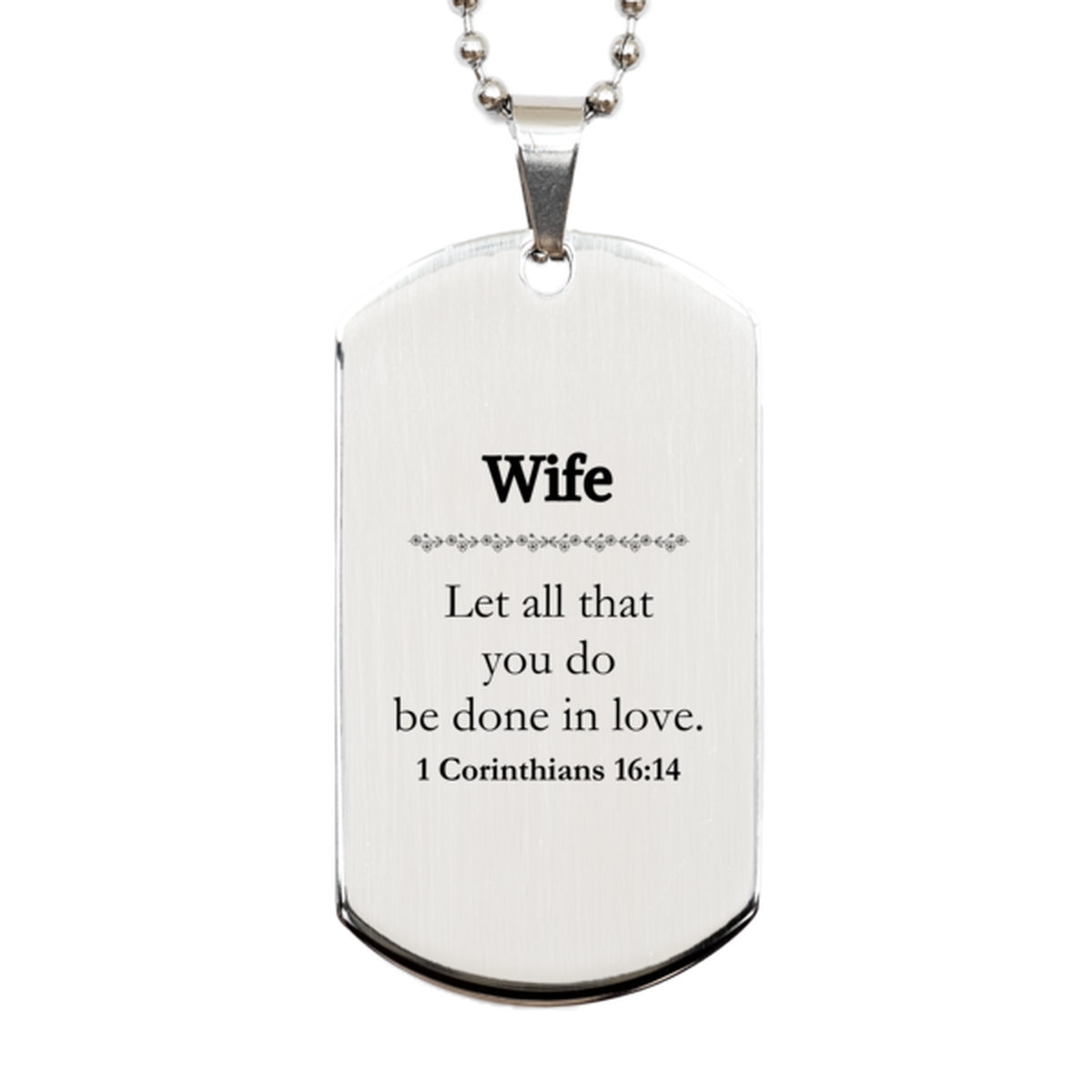 christian wife gifts let all that you do be done in love bible verse scripture silver dog tag baptism confirmation gifts for wife