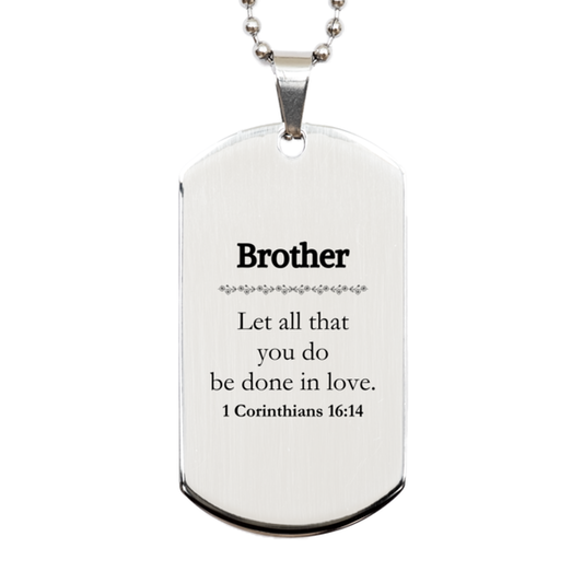 christian brother gifts let all that you do be done in love bible verse scripture silver dog tag baptism confirmation gifts for brother