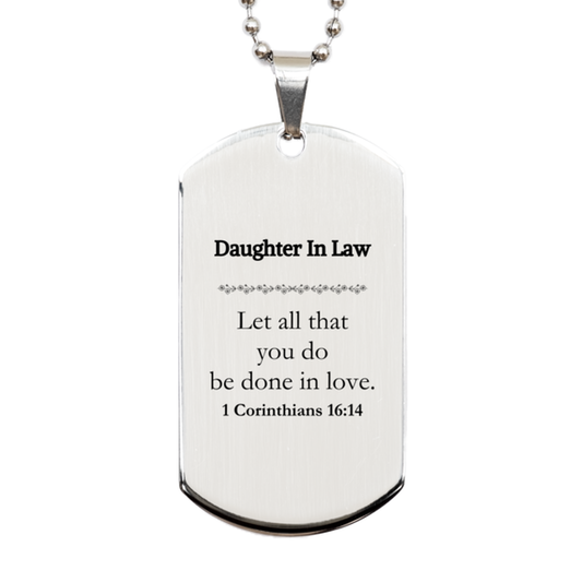 christian daughter in law gifts let all that you do be done in love bible verse scripture silver dog tag baptism confirmation gifts for daughter in law