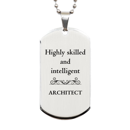 best architect gifts highly skilled and intelligent appreciation birthday silver dog tag for architect men women friends coworkers