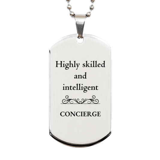 best concierge gifts highly skilled and intelligent appreciation birthday silver dog tag for concierge men women friends coworkers