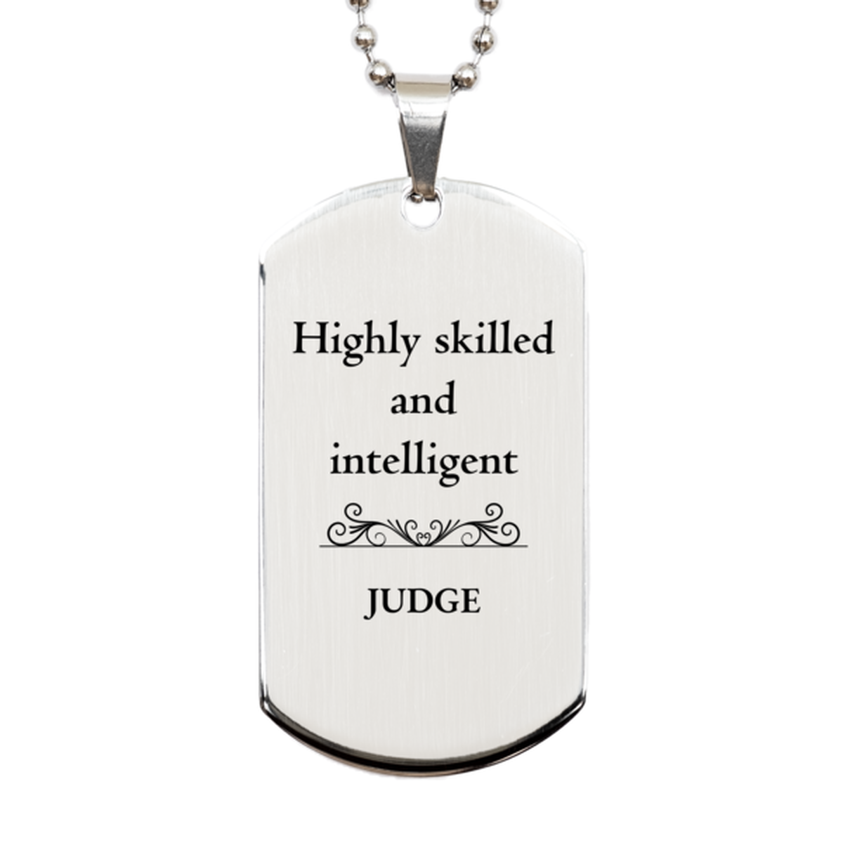 best judge gifts highly skilled and intelligent appreciation birthday silver dog tag for judge men women friends coworkers