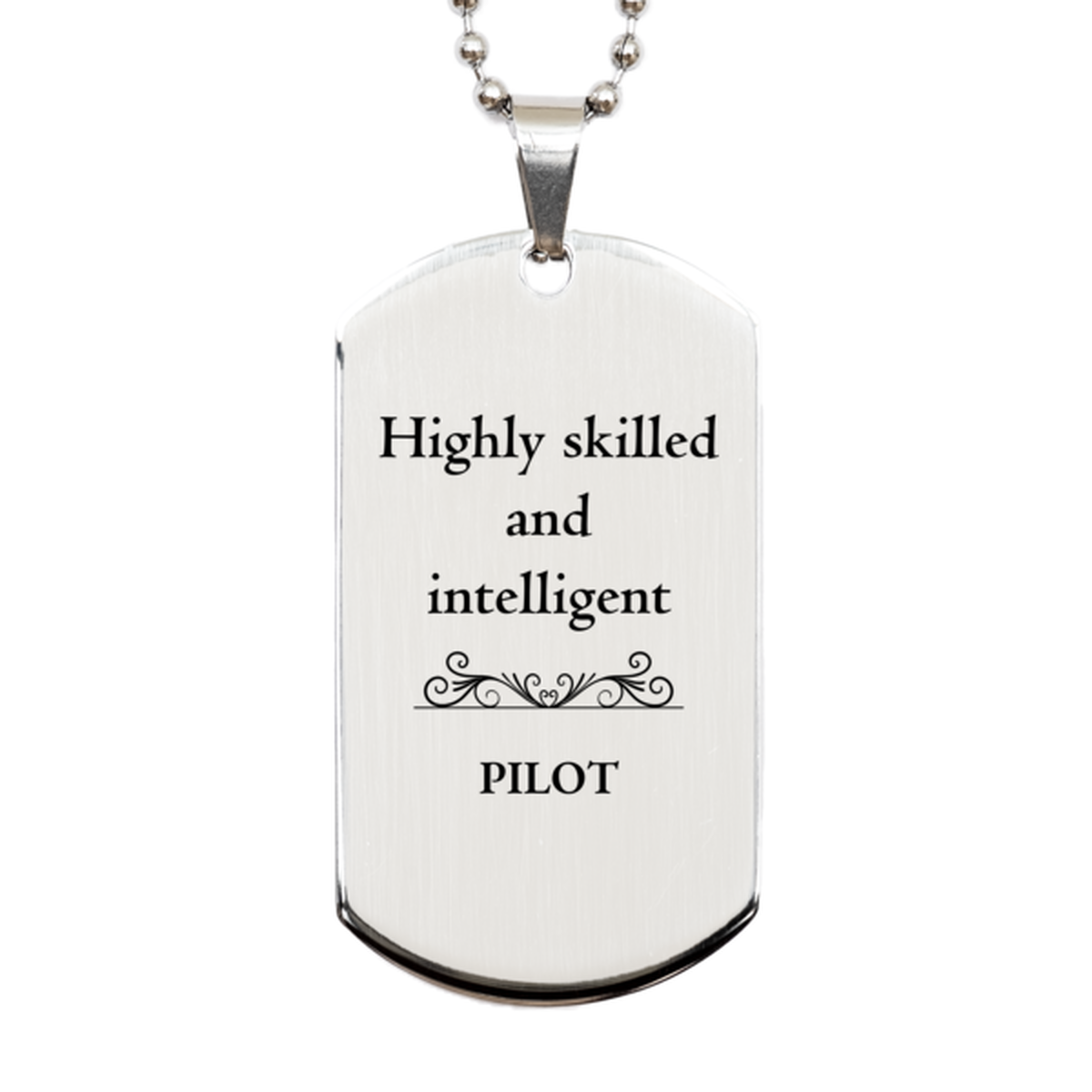 best pilot gifts highly skilled and intelligent appreciation birthday silver dog tag for pilot men women friends coworkers