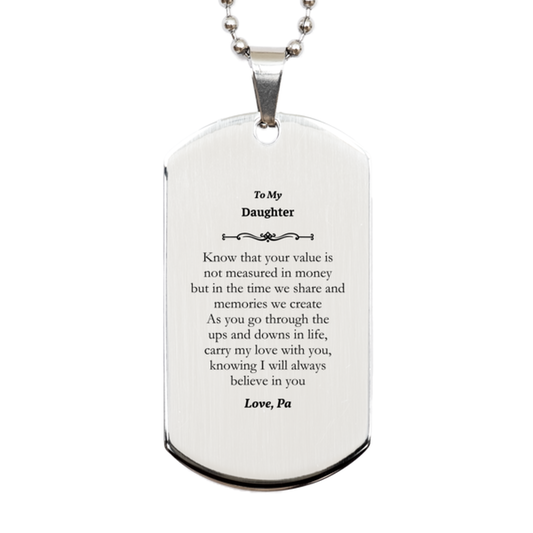 daughter gift engraved silver dog tag carry my love through lifes journey graduation inspirational jewelry for her