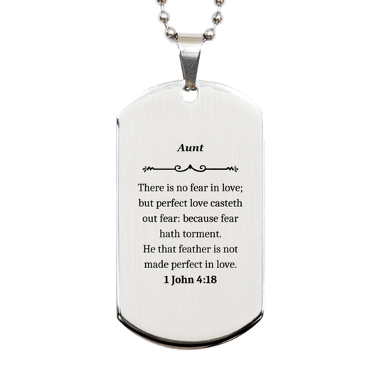 engraved silver dog tag aunt gift perfect love christmas inspirational bible verse personalized pet memorial jewelry keepsake sympathy loss of dog 170 characters