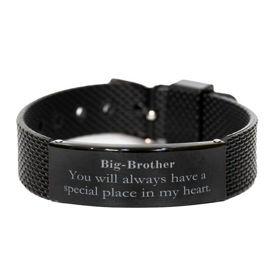 Black Shark Mesh Bracelet Big-Brother Engraved Gift for Veterans Day