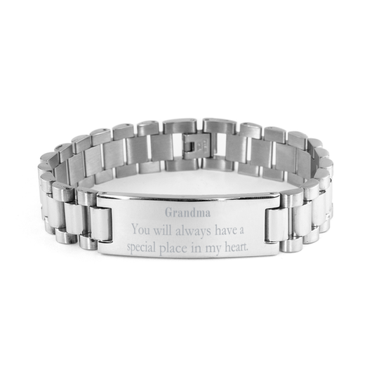 Grandma Stainless Steel Bracelet, Youll Always Have a Special Place in My Heart, Birthday Christmas Gift for Her
