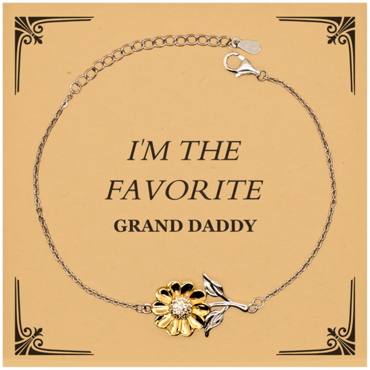 Pulsera Grand Daddy: el regalo grabado favorito para el Día de los Veteranos, cumpleaños y días festivos: pulsera de girasol única para expresar amor y aprecio