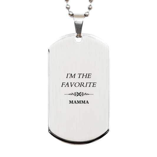 engraved silver dog tag for the best mamma im the favorite unique gift for mothers day birthday christmas and more show your love and appreciation with this inspirational dog tag