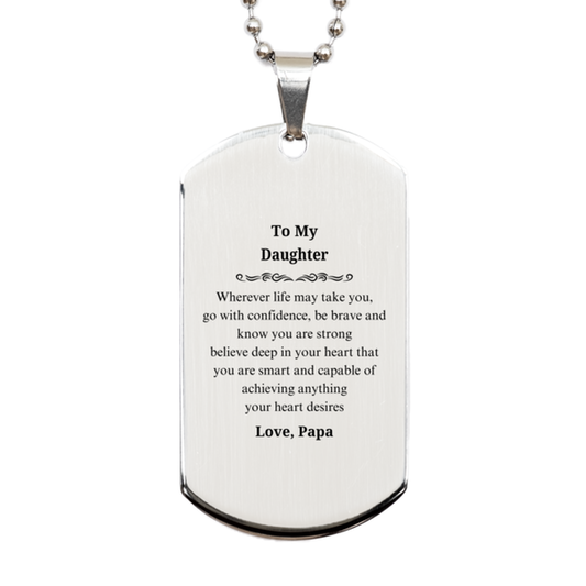 daughter engraved silver dog tag inspiring gift for graduation christmas and hope confidence niche