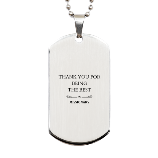 engraved silver dog tag missionary gift thank you for being the best inspirational faith jewelry for christmas graduation veterans day