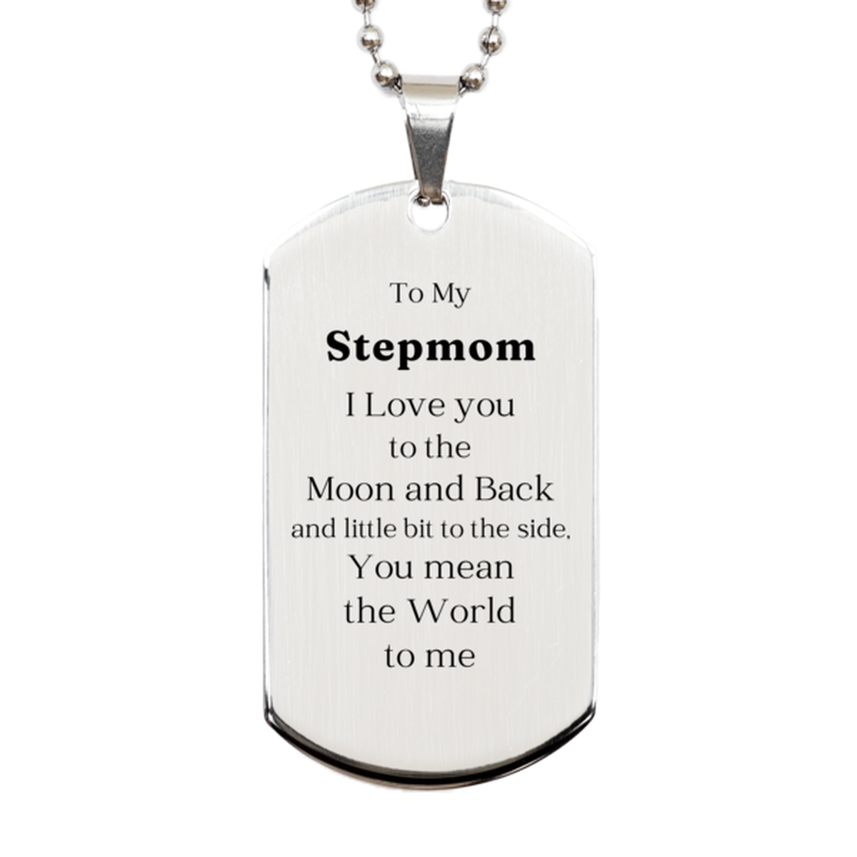 engraved silver dog tag stepmom gift to my special step mom i love you christmas birthday unique token of love and appreciation