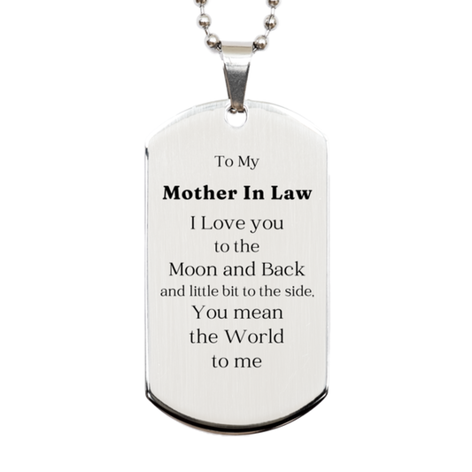 to my mother in law i love you silver dog tag engraved gift for birthday christmas holidays and more unique token of love and appreciation for mother in law express your love with this thoughtful jewelry