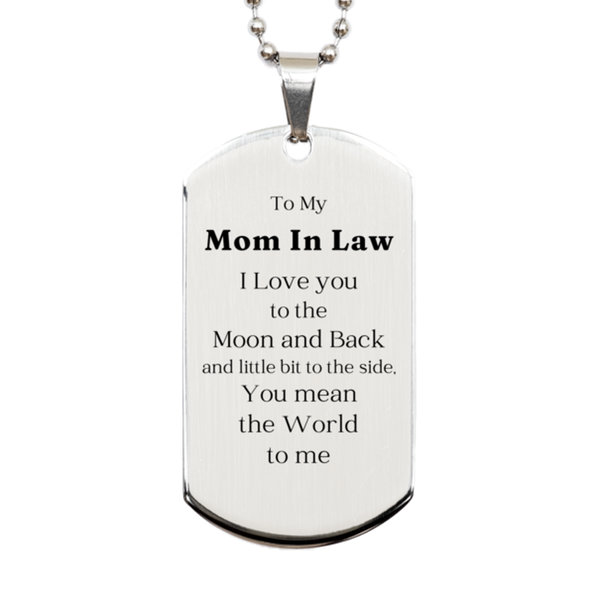 silver dog tag mom in law i love you to the moon and back perfect gift for birthday christmas and graduation