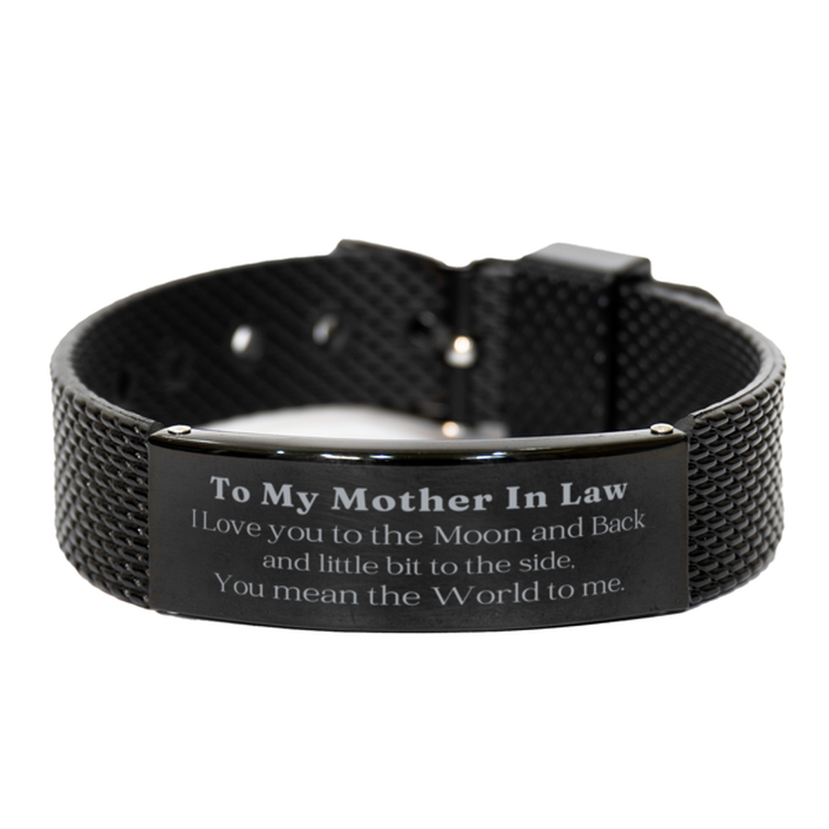 Mother In Law, Black Shark Mesh Bracelet - A Unique Gift to Express Love and Gratitude this Christmas