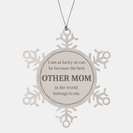 Snowflake Ornament Other Mom I am Blessed with the Best Ever Engraved Christmas Gift for Holidays and Celebrations