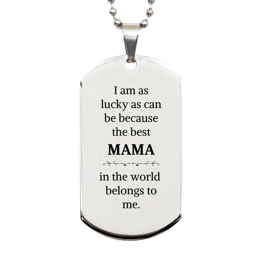 best mama in the world engraved silver dog tag for mothers day birthday christmas gifts unique jewelry for a lucky mama like you