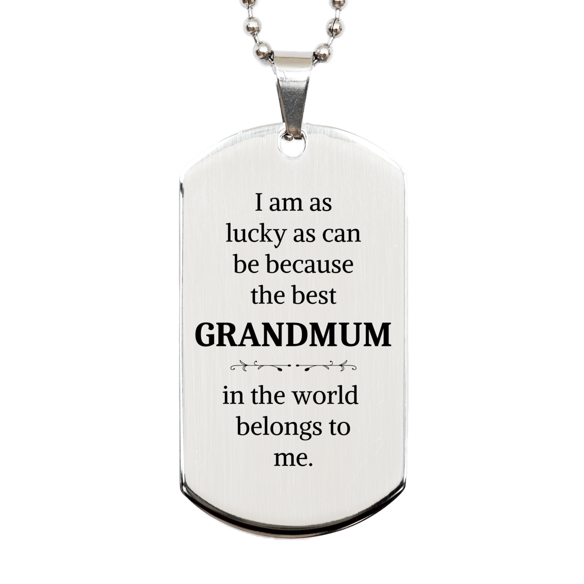 grandmum silver dog tag engraved keepsake for birthday and holidays