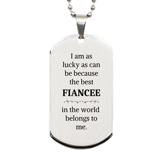 fiancee engraved silver dog tag the best fiancee belongs to me perfect gift for anniversary and birthday