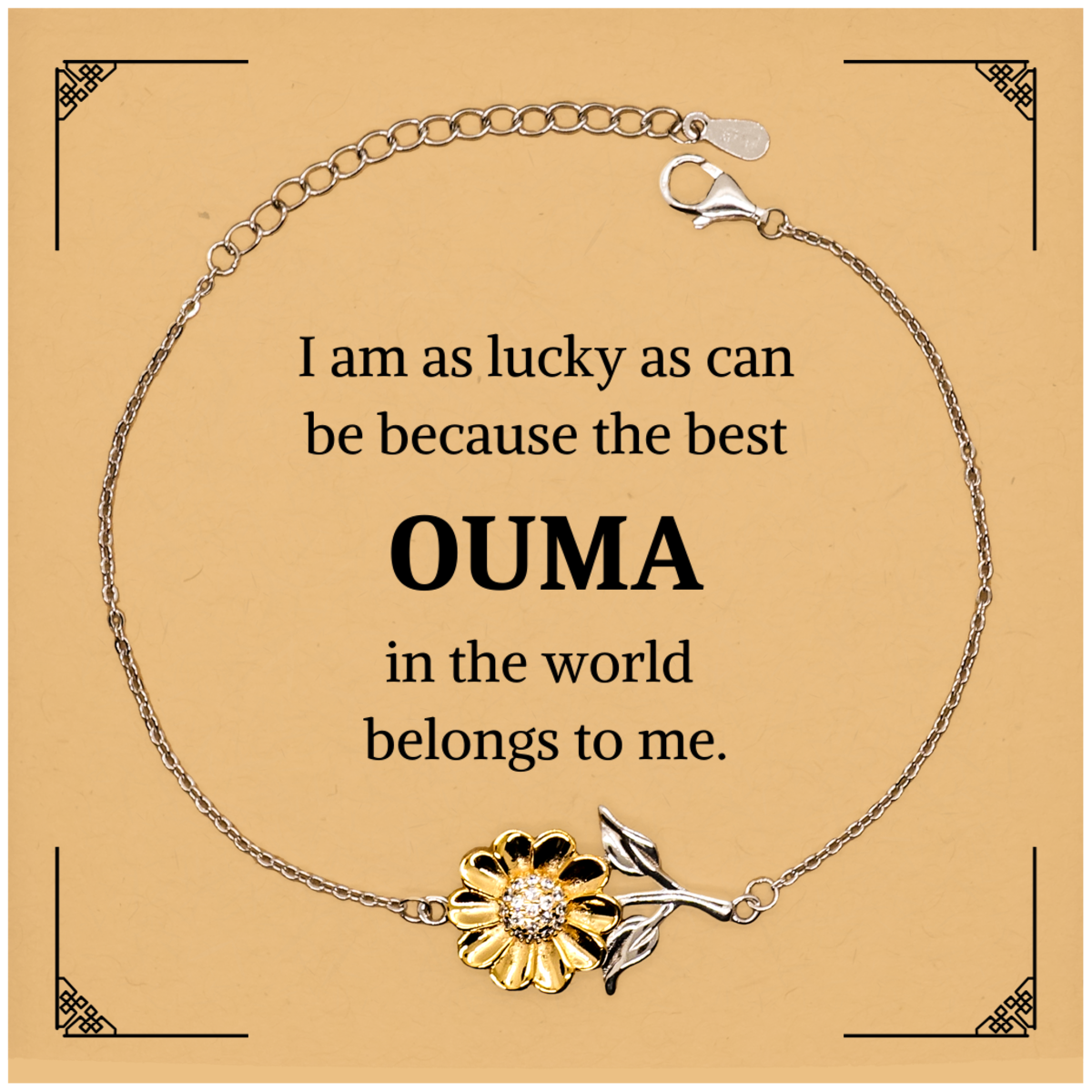 Ouma Sunflower Bracelet - The Perfect Gift for Your Amazing Ouma, Birthday, Holidays, Christmas, Inspirational Jewelry