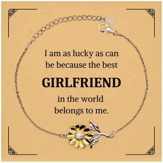 Girlfriend Sunflower Bracelet - The Best Gift for Any Occasion to Show Your Love and Appreciation - Engraved Confidence and Hope