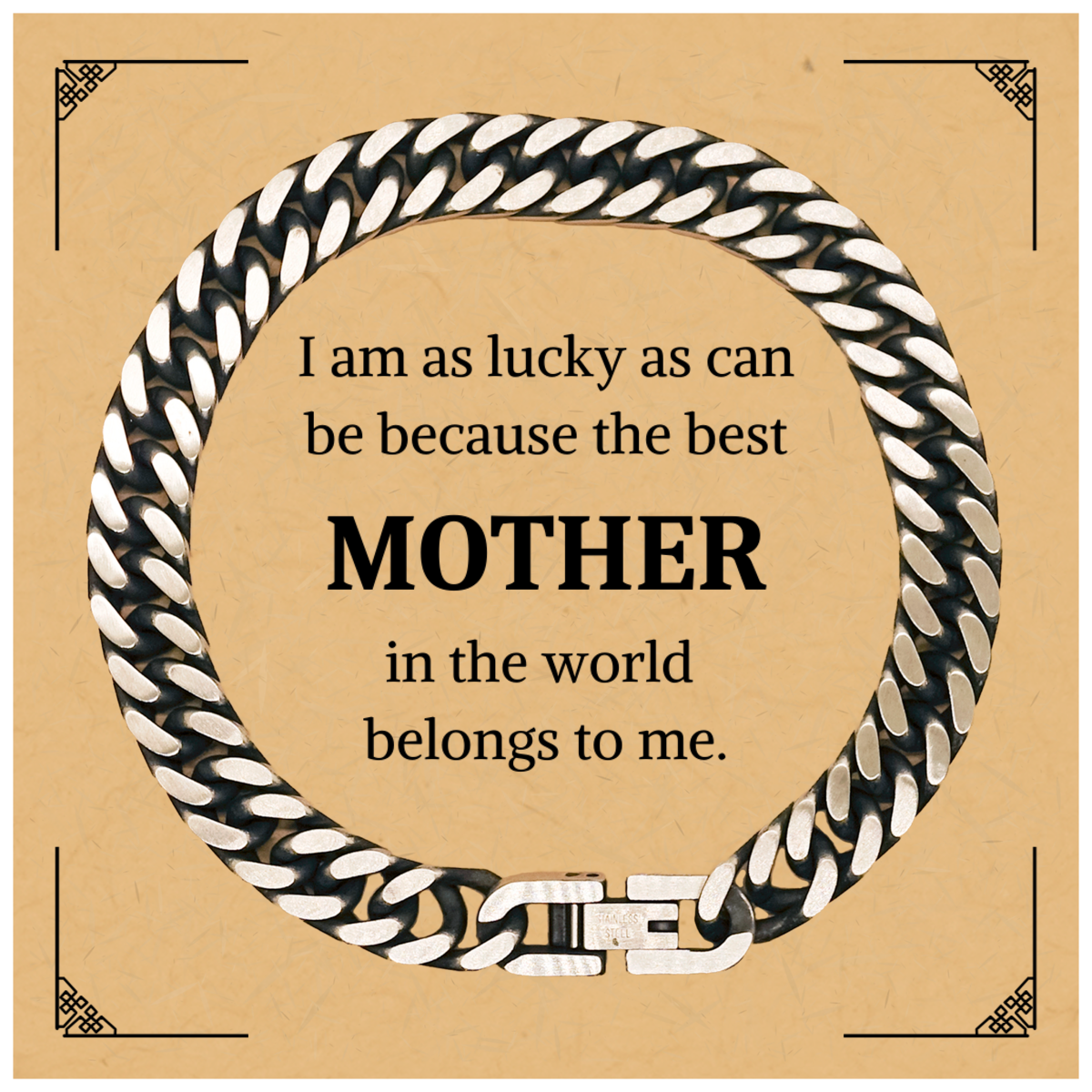 Unique Cuban Link Chain Bracelet for Mother - Best Mom Birthday Gift - Engraved Confidence Jewelry for Her - Mothers Day, Christmas, Graduation, Easter