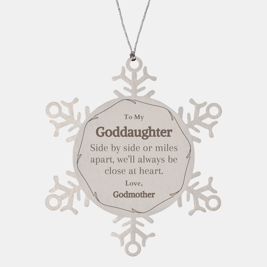 Goddaughter Christmas Snowflake Ornament Love Godmother Gift for Her