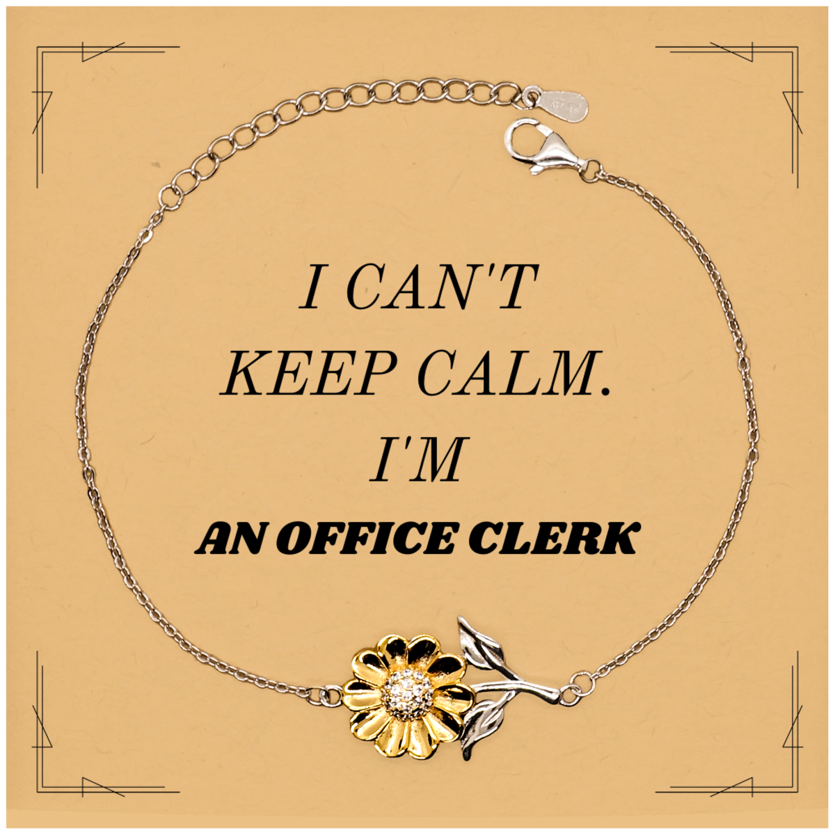 Office Clerk Sunflower Bracelet - Inspirational Gift for Birthday, Graduation, and Christmas with Confidence and Hope