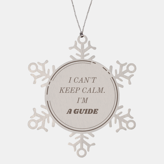 Snowflake Ornament Guide - I Cant Keep Calm. Perfect Holiday Gift for Guides