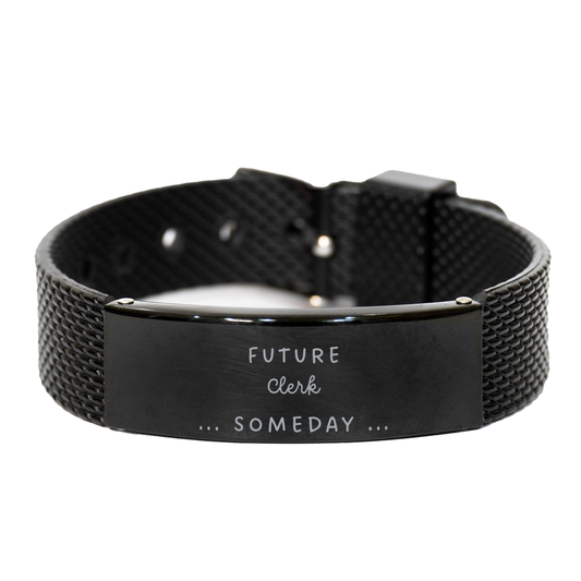 Future Clerk Black Shark Mesh Bracelet for Graduation Confidence and Hope