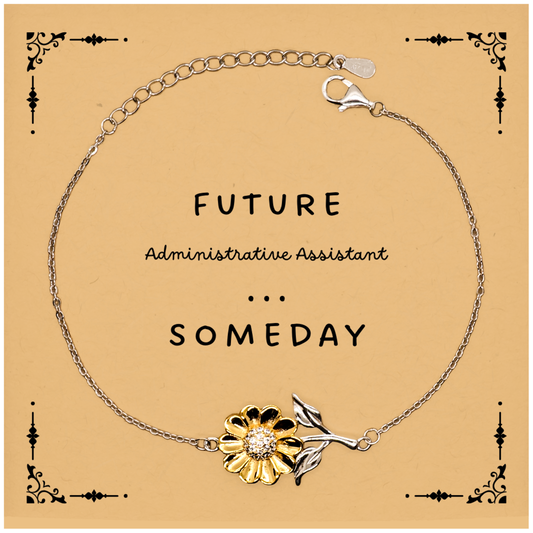 Unique Sunflower Bracelet for Future Administrative Assistants with Hope and Confidence - Graduation Gift for Her