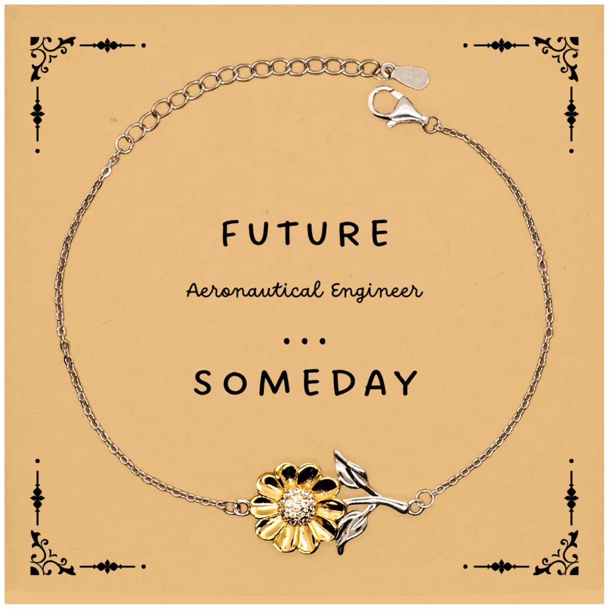 Future Aeronautical Engineer Sunflower Bracelet - Inspirational Gift for Graduation, Birthday, and Holidays