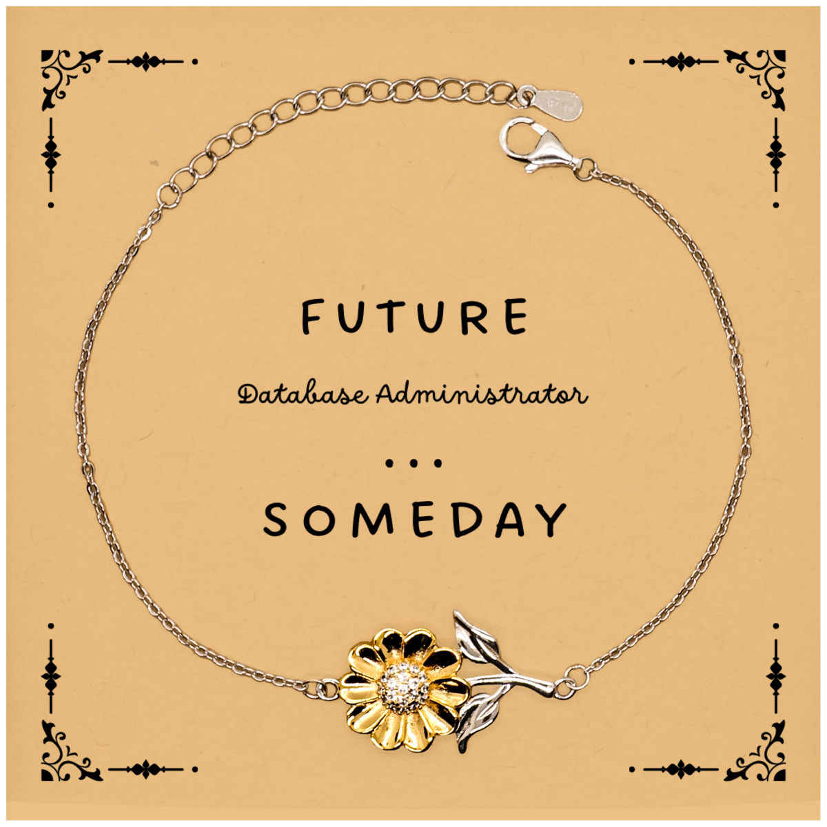 Database Administrator Inspirational Sunflower Bracelet for Future Professionals